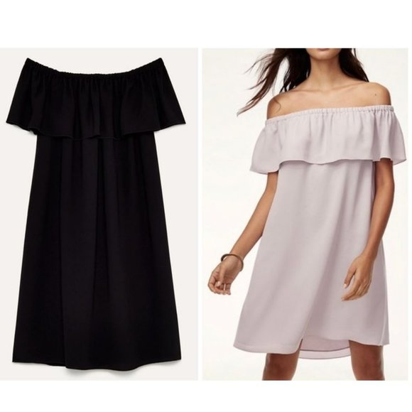 Aritzia Wilfred Off-the-shoulder Neuchatel Dress, Black, Size XS - Picture 1 of 6
